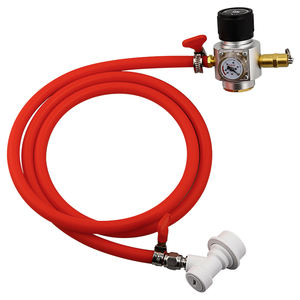 Home Brew Beer <strong>Gas</strong> Line Assembly,5/16" PVC <strong>Gas</strong> Carbonation <strong>Hose</strong>,0-90psi Co2 Regulator With Ball Lock&amp;Clamps for Co2 <strong>Gas</strong> <strong>Bottle</strong> - Product Image 2