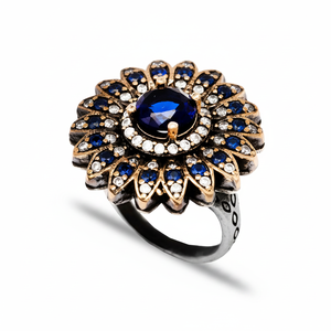 Sapphire <b>CZ</b> Ottoman Wholesale Authentic <b>Ring</b> Silver Jewelry Ottoman Style Dainty Popular Ethnic Jewellery - Product Image 2