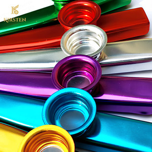 Đồ chơi nhạc cụ cho trẻ em: Sáo, nhạc cụ hơi, dụng cụ âm nhạc nhỏ, kazoo kim loại nhiều màu kèm dây đeo - Product Image 3