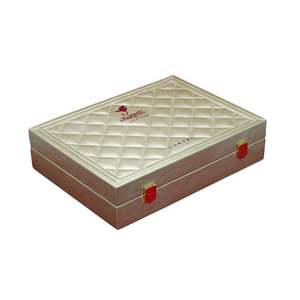 กล่องใส่เครื่องสำอางน้ำมันหอมระเหยหนัง PU สีทองสำหรับผู้ชายลายทางแบบยืนสำหรับใส่ไข่ไข่แดงเป็นของขวัญ - Product Image 2