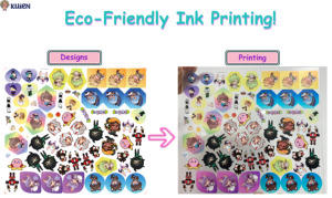 Kuien 맞춤 프린팅 애니메이션 귀걸이 참 트렌디 드롭 레진 주얼리 도매 맞춤 프린팅 아크릴 에폭시 플라스틱 클램프 - Product Image 5