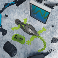 Robot Gecko Eléctrico Recargable con Control Remoto para Escalar Paredes, Juguete para Niños, Juegos de Broma para Niños