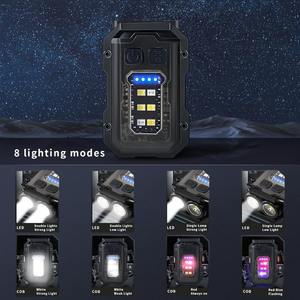 Lampe torche LED haute luminosité, mini lampe porte-clés portable, double source de lumière, outil multifonction pour le camping, la pêche et les activités de plein air - Product Image 4