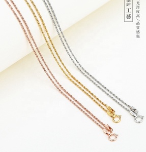 Commercio all'ingrosso <span class=keywords><strong>925</strong></span> solido <span class=keywords><strong>argento</strong></span> Sterling oro rodiato placcato alla moda gioielli da donna classico corda catena bracciale collana per i regali - Product Image 3