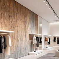 Panneau mural extérieur en PU imperméable moderne, texture bois 3D, design graphique, installation facile, panneaux muraux pour usage domestique et hôtelier