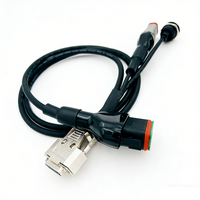 Câble de diagnostic robuste sur mesure avec connecteur multi-contacts vers deux connecteurs D-Sub
