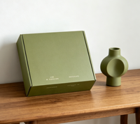 Boîte d'expédition personnalisée vert sauge pour vêtements, boîte en carton ondulé avec logo personnalisé, emballage cadeau écologique pour vêtements
