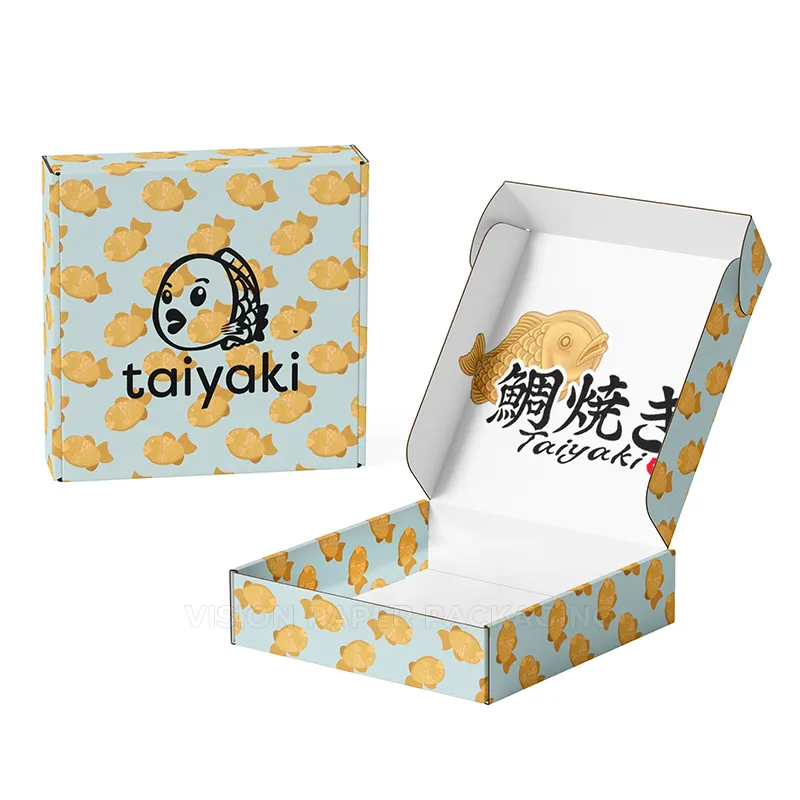 Scatola di carta sacchetto per Taiyaki ghiaccio giapponese forma di pesce cialde torta imballo