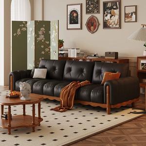 अखरोट लकड़ी के सोफे सेट लिविंग रूम रेट्रो हरे कपड़े सोफे चीनी शैली क्लाउड कूचके लिए हल्के लक्जरी नए डिजाइन सोफे - Product Image 5