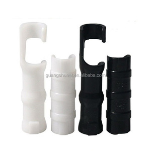 Pince à tube en ABS noir <span class=keywords><strong>de</strong></span> 26mm pour film <span class=keywords><strong>de</strong></span> serre, filets pare-soleil, abris à cadre, bâtiments <span class=keywords><strong>de</strong></span> jardin - Product Image 4