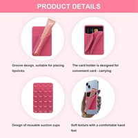 Étui de téléphone avec support pour rouge à lèvres, support en silicone pour gloss, support adhésif pour baume à lèvres pour iPhone et Android