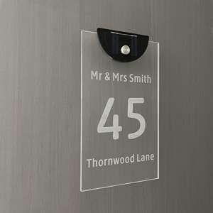 Plaque de Numéro de Maison Extérieur Personnalisée en Gros, Panneau Solaire LED Moderne pour Adresse Extérieure, Nom de Famille, Numéro, Logo Imprimé - Product Image 5