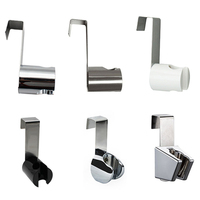HOMEDEC HD-1107 Support mural moderne pour douchette WC en acier inoxydable finition nickel brossé double fonction à poser au sol écologique