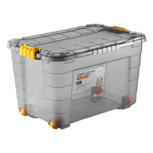 Container (60Lt) with wheels 4UP Transparent smoked 8034937AEUM05 - Product Image 2