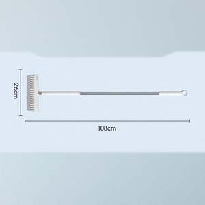 Brosse de nettoyage de sol en plastique PP à poils durs à long manche, sans angle mort, brosse à carrelage pour salle de bain, pour voitures - Product Image 2