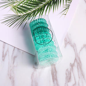 Coloré silicone extensible de bobine de poignet de bracelet élastique bobine <span class=keywords><strong>spirale</strong></span> <span class=keywords><strong>cheveux</strong></span> cravates a01 - Product Image 5