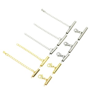 Stainless Steel Beaded Chain Tube <b>Set</b> For <b>Bracelets</b> And Necklaces Hollow Tube Sliding Buckle DIY Jewelry Accessories - Product Image 1