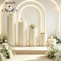 Support de table rond pliable en papier plissé ANNIELU pour centre de table de mariage, décoration de fête, anniversaire