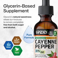 Supplément de poivre de Cayenne de marque privée extrait liquide de capsaïcine Gouttes de poivre de Cayenne pour le soutien de la digestion