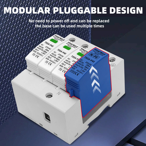 AC SPD <span class=keywords><strong>3P</strong></span> + NPE 40KA 50KA T1 T2 385V 275V 255V dispositivo di protezione contro i fulmini a bassa tensione - Product Image 5