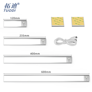 TUODI Veilleuse LED moderne rechargeable pour placard de cuisine Abat-jour blanc activé par le mouvement magnétique alimenté par batterie - Product Image 1