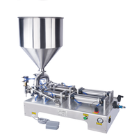 Machine de remplissage semi-automatique pneumatique haute précision pour confiture, crème, boissons et huile, garantie 1 an, pour bouteilles en verre et sachets - Offre Spéciale