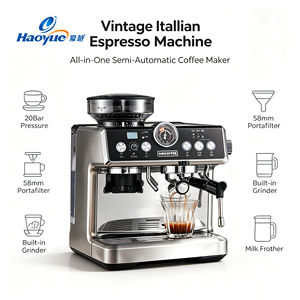 Máquina de Café Espresso Automática Comercial Pequeña con Ajuste de Molienda de 15 Pasos, <span class=keywords><strong>Cafetera</strong></span> Todo en Uno para Latte y Cappuccino para Cafetería - Product Image 2