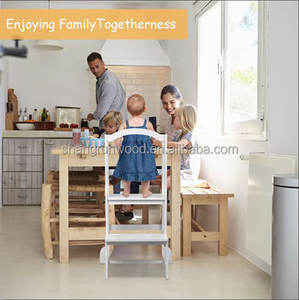 Taburete de cocina, torre de pie de madera para niños pequeños, torre de aprendizaje plegable de madera para niños pequeños - Product Image 2