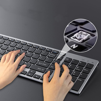 Clavier mécanique sans fil et souris combo - Design ergonomique pleine taille, utilisation pour tablette, ordinateur portable, jeu, bureau, usage de jeu