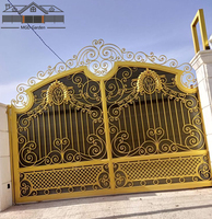 Foshan Usine Livraison Château Porte et Clôture Électrique En Fer Forgé Viila Gates European Manor Gate Design