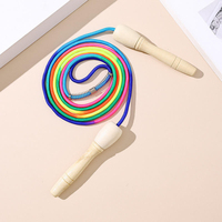 Yx Factory Direct Simple Threaded Wooden Handle Colorful Rope Skipping Fitness Weight Loss Sports Jump