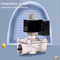 Vanne électrique en acier inoxydable PN1.0Mpa, électrovanne normalement ouverte CKDF-10P DN25 PN1.6Mpa DC24V pour contrôle automatique