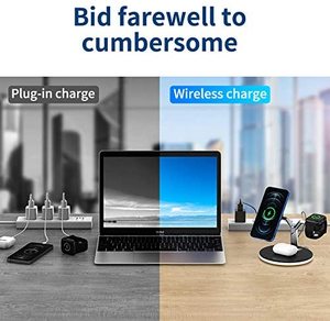 kablosuz şarj cihazı halkalı telefon kılıfı tutucu cep telefonu kablosuz hızlı şarj manyetik istasyonu iPhone iWatch <span class=keywords><strong>A</strong></span> - Product Image 6