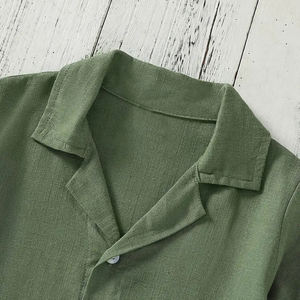 Set in Lino Biologico per Bambini, Completi Personalizzati per Ragazzi, Set con Bottoni in Lino, Camicie e Pantaloncini per Bambini, Abbigliamento per Bambini - Product Image 4