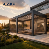 Bioklimatische Aluminium-Pergola mit Winddichten Zip-Screens und Ferngesteuertem Motorisiertem Lamellendach für Villa-Terrasse