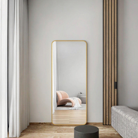 Miroir sur pied en verre pleine longueur Art déco moderne 100x30cm pour la maison