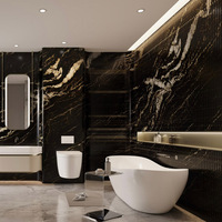 Baignoire en marbre naturel moderne, autoportante, écologique, durable, pour chambre à coucher commerciale