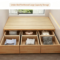 Lit plateforme moderne de luxe minimaliste italien avec rangement, style nordique, double ou king/queen size, personnalisable, éco-responsable
