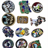 Pièce de collection commémorative personnalisée gravée en 3D en or, argent ou laiton, motif ange, émaillée