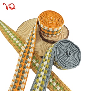 3.8 सेमी चौड़ा शुद्ध कपास बुना हुआ वेबबिंग मोती पैटर्न तीन रंग टेप स्पॉट माल ब्रेडेड विंटेज कपास जैक्वार्ड रिबन - Product Image 2