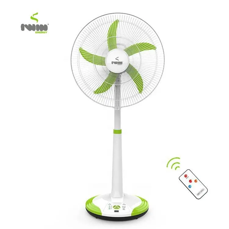 Quạt Điện Thoại Di Động Ac Dc Năng Lượng Mặt Trời Đứng 16 Inch Không Tiếng Ồn Lớn Sạc Điện Usb Ngoài Trời Bán Chạy Kèm Pin