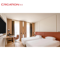 Ensemble de mobilier d'hôtel Marriott, mobilier d'hôtel de luxe 5 étoiles, projet de mobilier de chambre personnalisé pour les complexes hôteliers