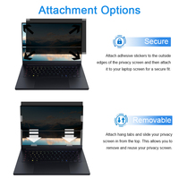 Filtre de confidentialité anti-espion double face facile à installer, protection d'écran 14 pouces 16:10 compatible avec les ordinateurs portables Razer 14