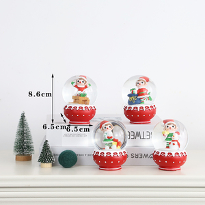 Esstisch Kamin Dekor Cartoon Jungen und Mädchen <span class=keywords><strong>ELF</strong></span> Gnom Kristall kugel Weihnachten Schneekugel - Product Image 6
