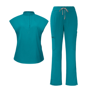 Best Quality Fashionable Scrubs Medical Uniform Women Nursing Scrub Set Dental Hospital OEM Clinic Wide <b>Pants</b> Hospital Uniform - Product Image 4