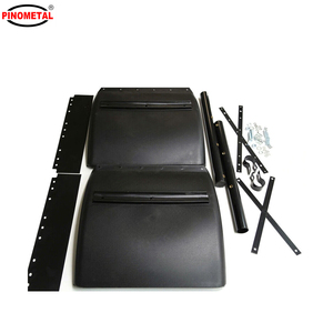 Venta caliente 24 "x 24" 2Pk Black Poly Quarter Fender para Semi Truck Set Kit de montaje incluido - Product Image 2