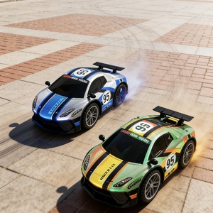 Auto da Corsa RC in Scala 1:24, 2 Opzioni <span class=keywords><strong>di</strong></span> Colore, Luci LED Fantastiche, Telecomando a 4 Canali con Portata <span class=keywords><strong>di</strong></span> 30m, Giocattolo Educativo Elettrico per Regali - Product Image 5