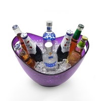 Seau à glace lumineux 3,5 L pour bar, club, fête, alcool, avec lumières LED