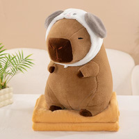 Nouveau produit Capybara dessin animé jouets en peluche climatiseur couette poupée Capybara peluche couverture ours cadeaux en gros