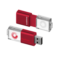 Clé USB UP195 Slide 2026 Nouvelle 8 Go/16 Go USB 3.0 avec logo LED multicolore